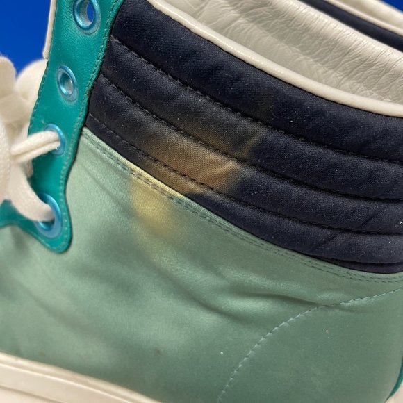 Gucci Multicolor Satin High Top Trainers - Size 8.5 - Picture 9 of 12